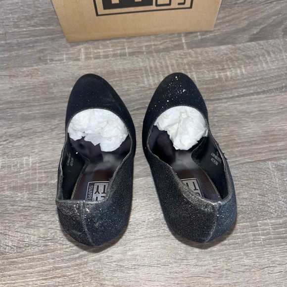 City Snappers Black Glitter High Heels Women’s Size 7.5 - Picture 11 of 16